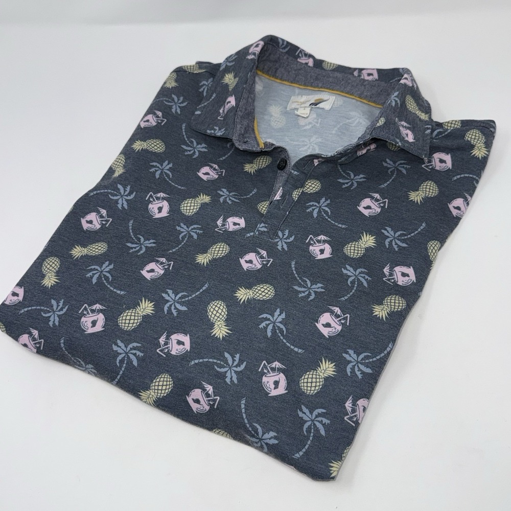 FUNDAMENTAL COAST Westport Mai Tai Polo Shirt Men's Large.
